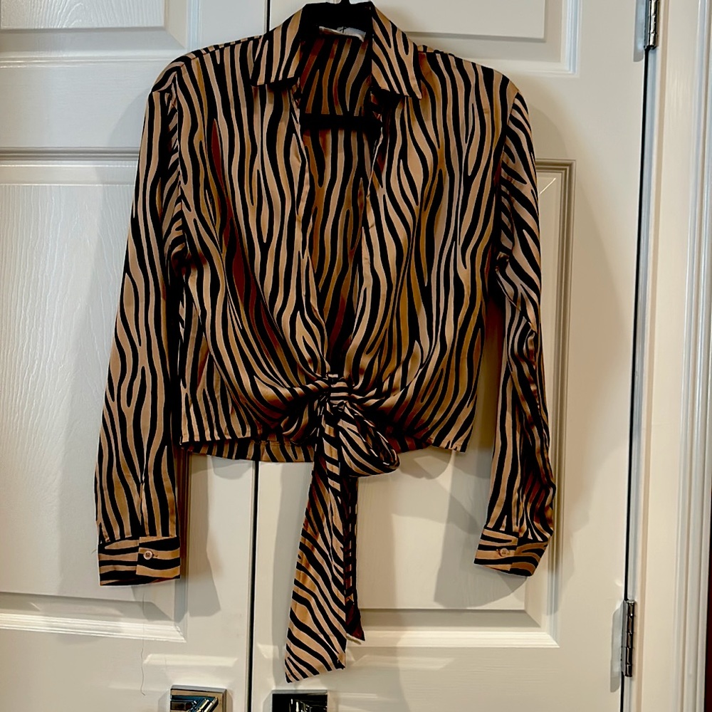 Animal print blouse